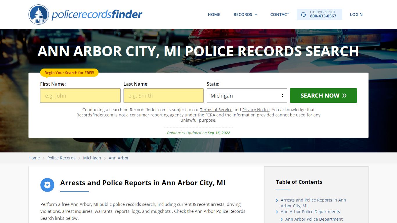 ANN ARBOR CITY, MI POLICE RECORDS SEARCH - RecordsFinder